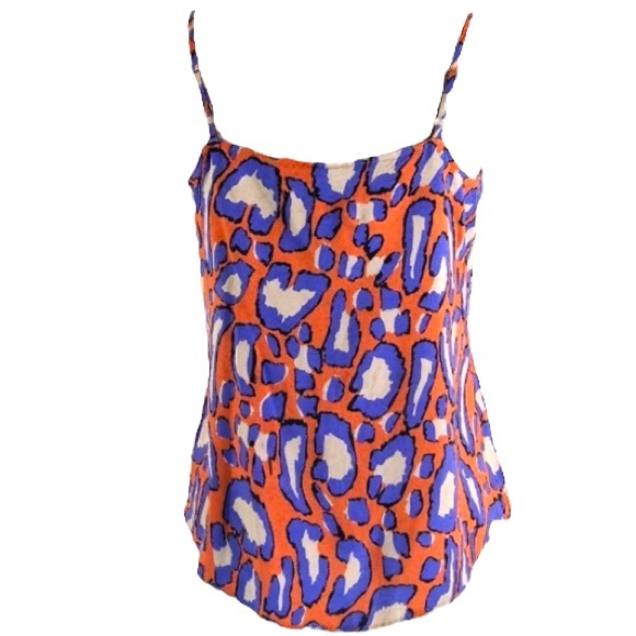 CABI Isla Cami Animal Print Spaghetti Strap Button Down Tank Top size XS - Picture 5 of 10